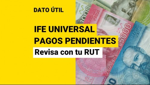 Hay $40 mil millones sin cobrar: Revisa con tu RUT si tienes pagos pendientes del IFE Universal