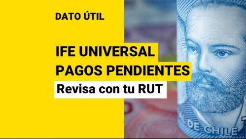 IFE Universal: Revisa con tu RUT si te corresponden los dineros pendientes