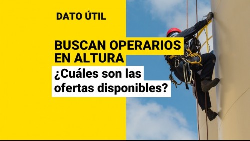 Ofrecen sueldos de hasta $650.000 para operarios en altura: ¿Cuáles son las ofertas disponibles?