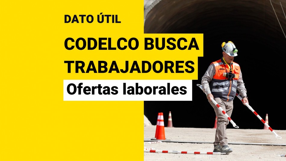 Codelco busca trabajadores: ¿A qué nuevas ofertas laborales puedo postular? Codelco busca trabajadores: ¿A qué nuevas ofertas laborales puedo postular?