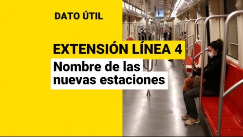 Extensión Línea 4 del Metro de Santiago: ¿Cuáles serían los nombres de las nuevas estaciones?