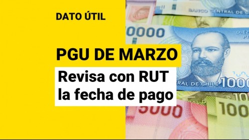 Pensión Garantizada Universal de marzo: Conoce con tu RUT la fecha de pago