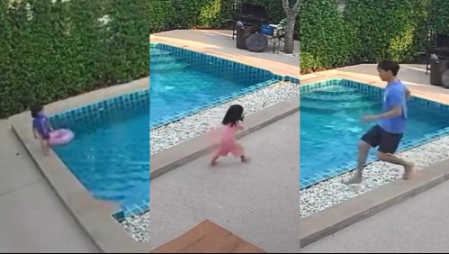 La calificaron de 'heroína': Niña de 3 años salva a su hermana pequeña de morir ahogada tras caer a una piscina