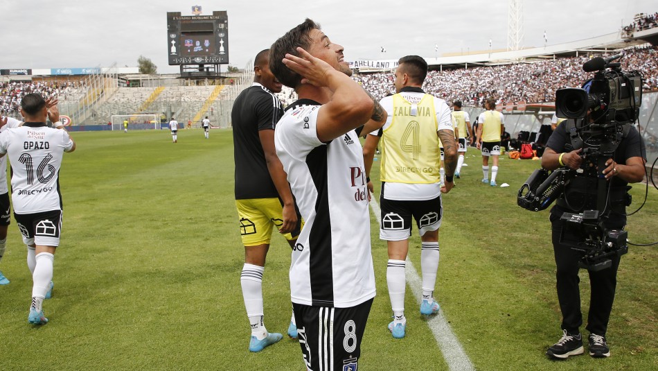 Gabriel Costa celebra su segundo gol ante la U