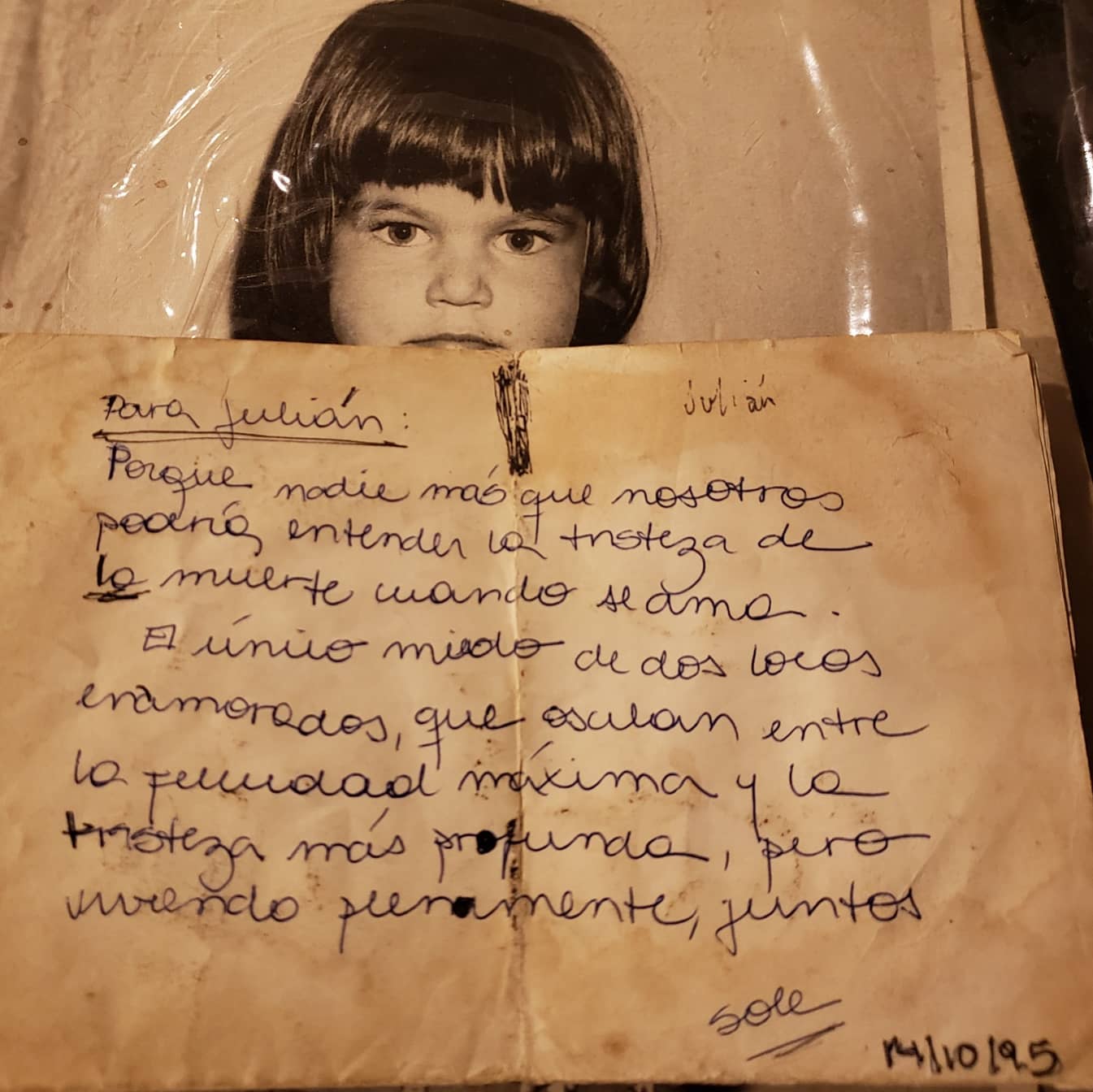 Carta de María Soledad a Julián Elfenbein