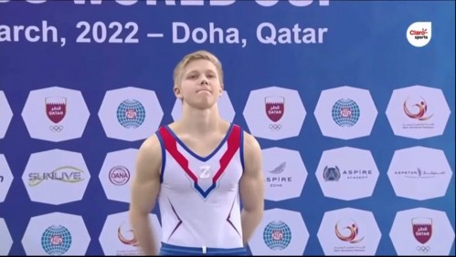 Abren proceso disciplinario contra gimnasta que mostró su apoyo a Rusia usando el símbolo bélico 'Z'