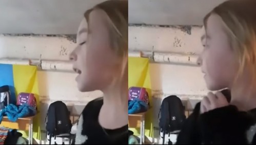 El emotivo video de una niña ucraniana cantando 'Libre Soy' de Frozen dentro de un búnker en Kiev