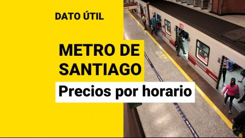 Metro de Santiago: ¿Cuáles son los horarios más económicos?