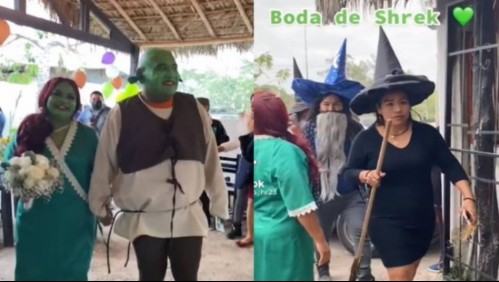 Shrek y Fiona se casaron: Una pareja mexicana rompe los estereotipos con esta boda temática