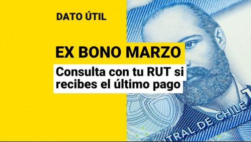 Tercer pago del ex Bono Marzo: Consulta con tu RUT si eres beneficiario del último aporte