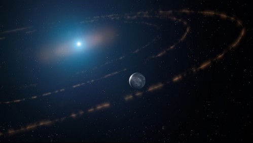 Un exoplaneta potencialmente habitable podría estar orbitando alrededor de una estrella agonizante