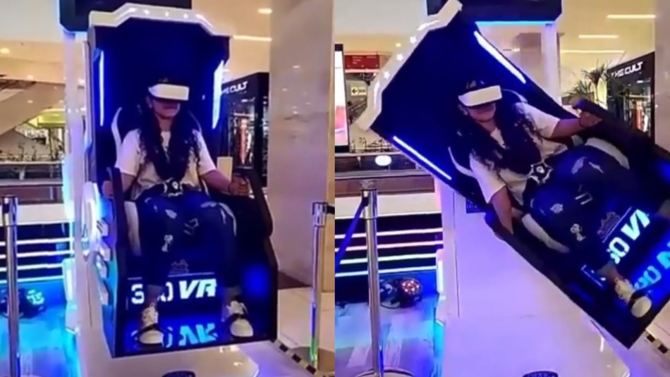 El accidente que sufrió una joven al caerse desde un simulador de realidad virtual