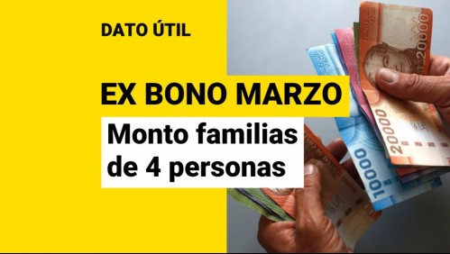 Ex Bono Marzo: ¿Cuál es el monto que reciben las familias de cuatro integrantes?