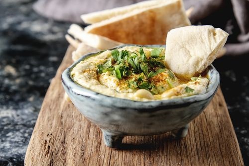 Hummus con berenjena