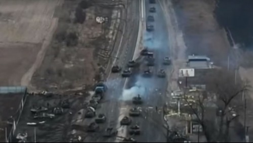 Video muestra emboscada a convoy ruso que se dirigía a Kiev