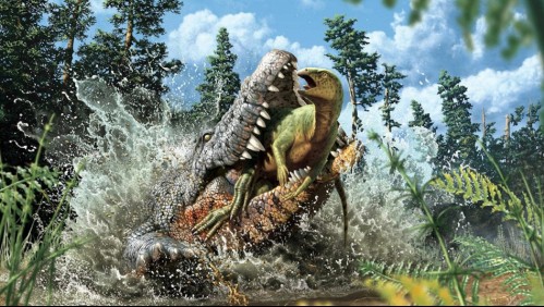 Científicos hallaron un cocodrilo de 93 millones de años que comía dinosaurios