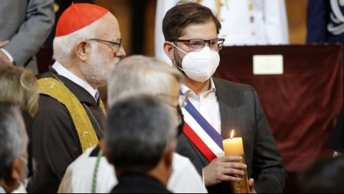 Presidente Boric participó de la 'Oración por Chile' en la que se llamó a 'mejorar la convivencia y el trato'