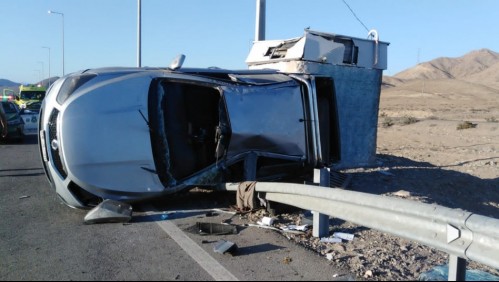 Una persona muere tras volcamiento de vehículo en Ruta 5 Norte en Copiapó