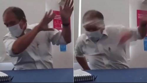 Mujer le lanzó agua y una botella al gobernador del Biobío durante discusión por Central Rucalhue