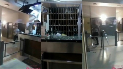 Arrendatario furioso increpa a vendedores de comida y destruye a palos la consejería de su edificio