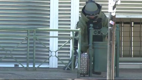Detonan artefacto sospechoso en operativo policial frente a banco de Temuco