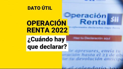 Operación Renta 2022: ¿Cuándo se hace la declaración de impuestos y quiénes deben realizarla?