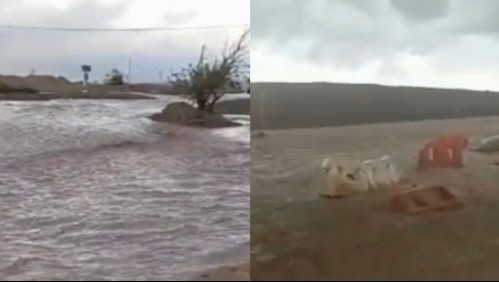Lluvias provocan aluvión en la región de Antofagasta: ruta que une Sierra Gorda con Calama debió ser cerrada