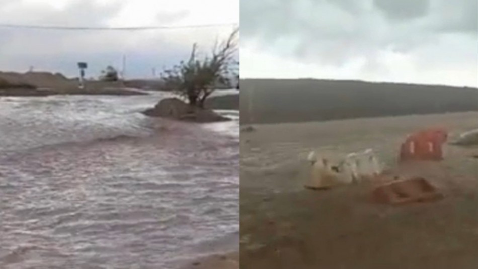 Lluvias provocan aluvión en la región de Antofagasta: ruta que une Sierra Gorda con Calama debió ser cerrada