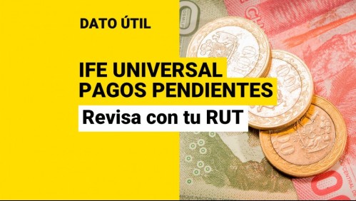 Son $40 mil millones sin cobrar: Revisa con tu RUT si tienes dinero pendiente del IFE Universal