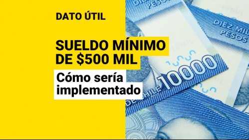 Sueldo mínimo de $500 mil: ¿Cómo se implementaría la medida?