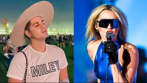 ¡La cantante se la llevó! Diseñador chileno le regaló una chaqueta hecha por él a Miley Cyrus en Lollapalooza