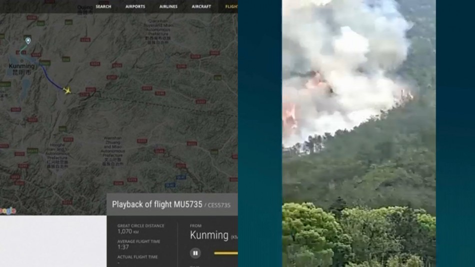 Un avión con 133 personas se estrella en el suroeste de China: Se desconoce el número de víctimas