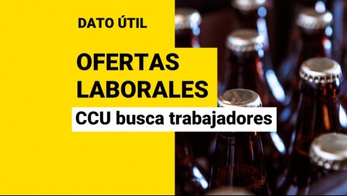 CCU busca trabajadores: ¿Cuáles son las ofertas laborales disponibles y cómo postular?