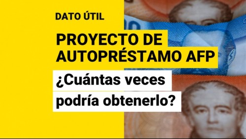 Proyecto de autopréstamo de las AFP: ¿Cuántas veces se podría solicitar?