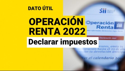 Operación Renta 2022: ¿Cuándo debo realizar mi declaración de impuestos?