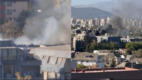 Incendio afecta a edificio de departamentos en Providencia