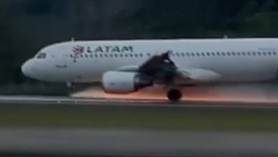 Video registra aterrizaje de emergencia de avión en Colombia