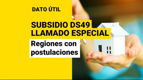 Subsidio DS49 llamado especial: ¿Qué regiones tienen postulaciones disponibles?