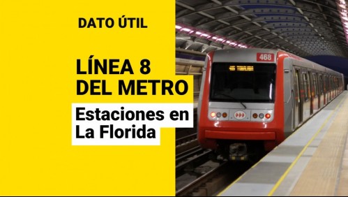 Línea 8 del Metro: ¿Qué estaciones estarán ubicadas en La Florida?