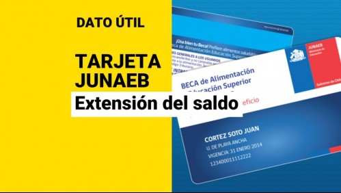 Anuncian extensión del saldo de marzo de la tarjeta Junaeb: ¿Hasta cuándo puedo usarlo?