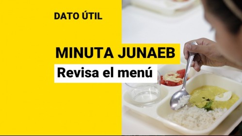 ¿Qué come tu hijo en el colegio? Así puedes revisar la minuta Junaeb