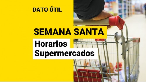 Semana Santa: Revisa los horarios de atención de los supermercados
