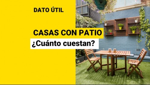 Esto cuesta comprar una casa con patio en Santiago