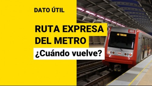 Metro anuncia retorno de la Ruta Expresa: ¿Cuándo comenzará a operar?