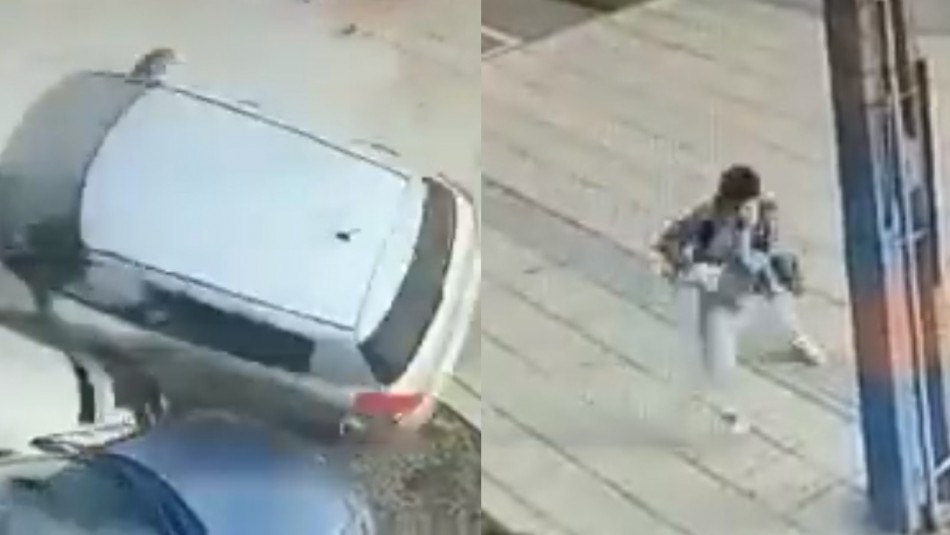 Video muestra a peatón con un bebé en los brazos salvarse del impacto de un vehículo en Talcahuano Video muestra a peatón con un bebé en los brazos salvarse del impacto de un vehículo en Talcahuano