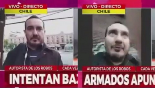 Video muestra momento exacto en que periodista chileno sufre lanzazo mientras despachaba para Argentina