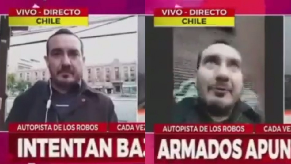 Video muestra momento exacto en que periodista chileno sufre lanzazo mientras despachaba para Argentina
