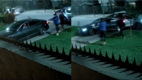 Video registra a conductor que chocó a asaltantes para evitar portonazo en Lampa