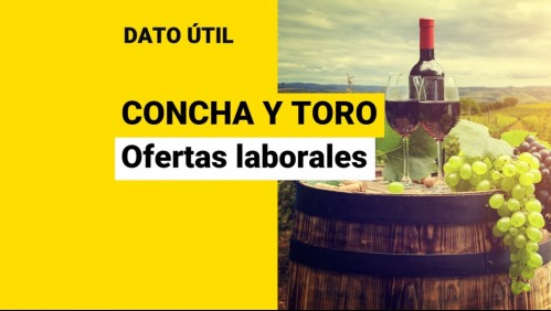 Viña Concha y Toro busca trabajadores: ¿Qué ofertas laborales tiene y cómo postular?