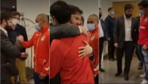 Presidente Gabriel Boric fue visitado por 'Chupete' Suazo y Matías Fernández en La Serena